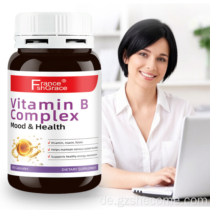 Shecome Vitamin-B-Komplex-Kapseln unterstützen die Stimmung und Gesundheit